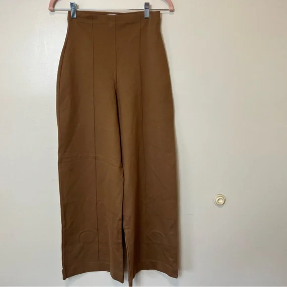 Ripley Radar Women’s Brown Knit Wide Leg Pants. Size Medium. NWOT. - Picture 2 of 6
